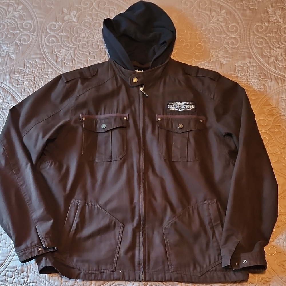 Harley-Davidson Brown Cotton Field Jacket
